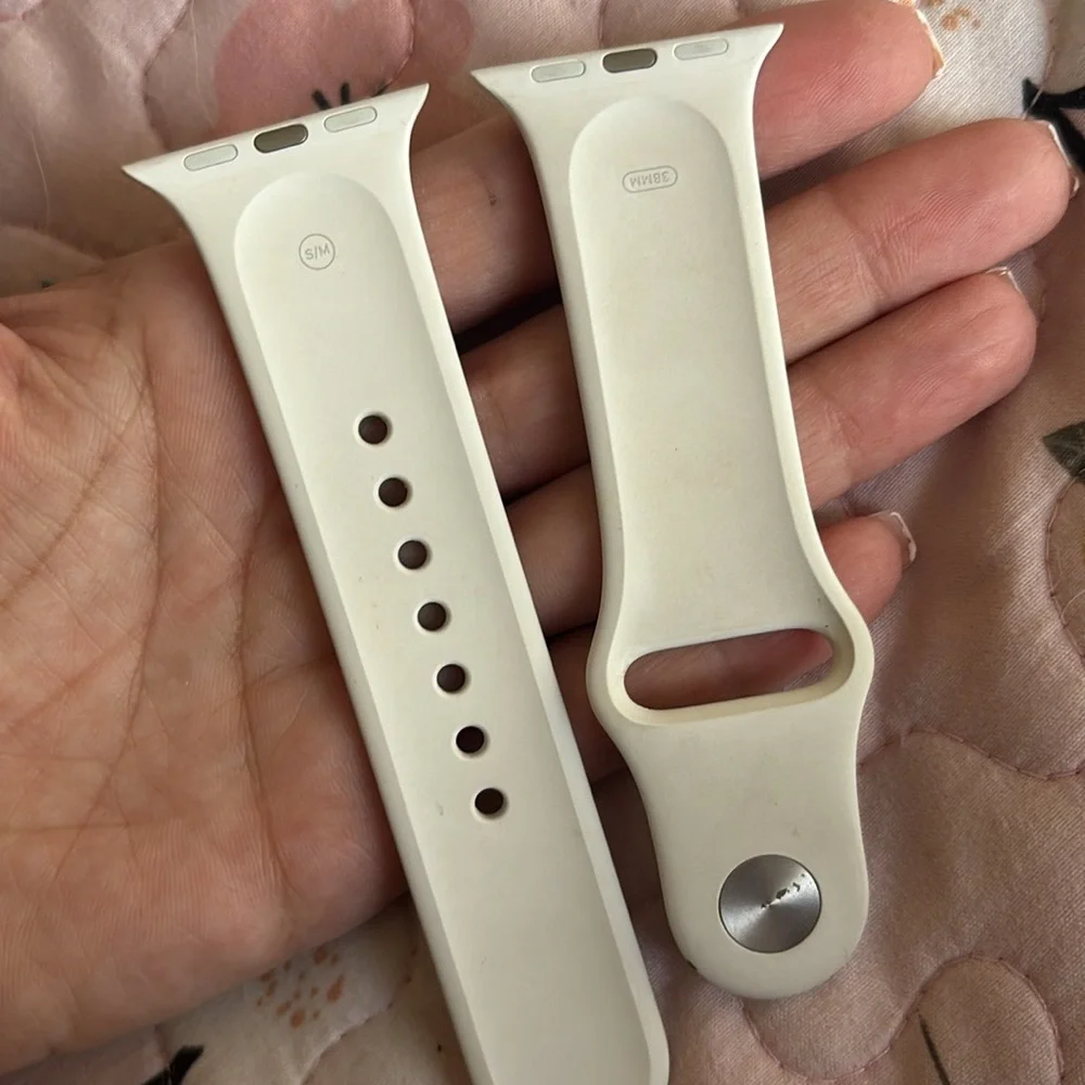 White Silicone Smartwatch Band Apple 38 mm s/m
